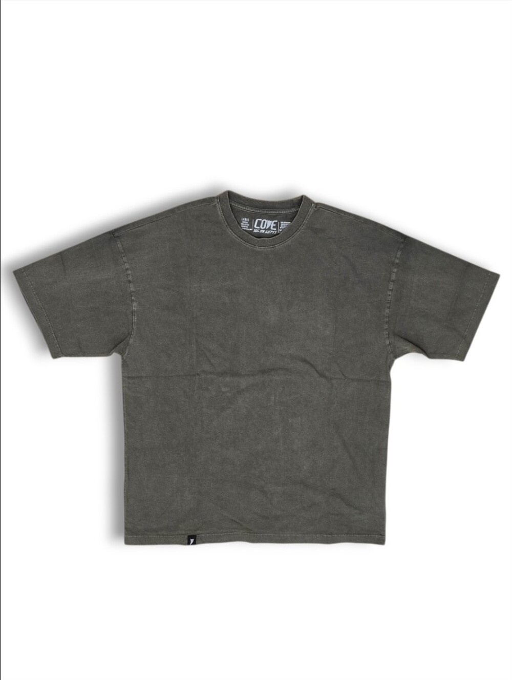 Men's Heavyweight Short Sleeve T-Shirt - Vintage Washed Olive (Size Large)